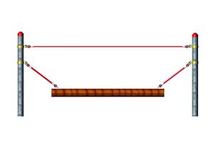 Wobble beam, for steel posts