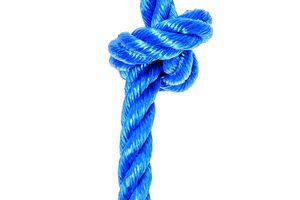 Polypropylene climbing rope, knotted, length 2.00 m, Ø 24 mm