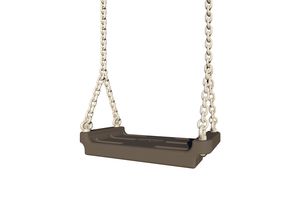 Swing seat, Black, with 2.00 m long chains and safety link no. 5