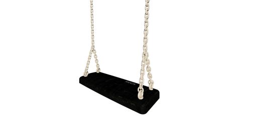 Safety Swing Seat, black, with 2.00 m long chains