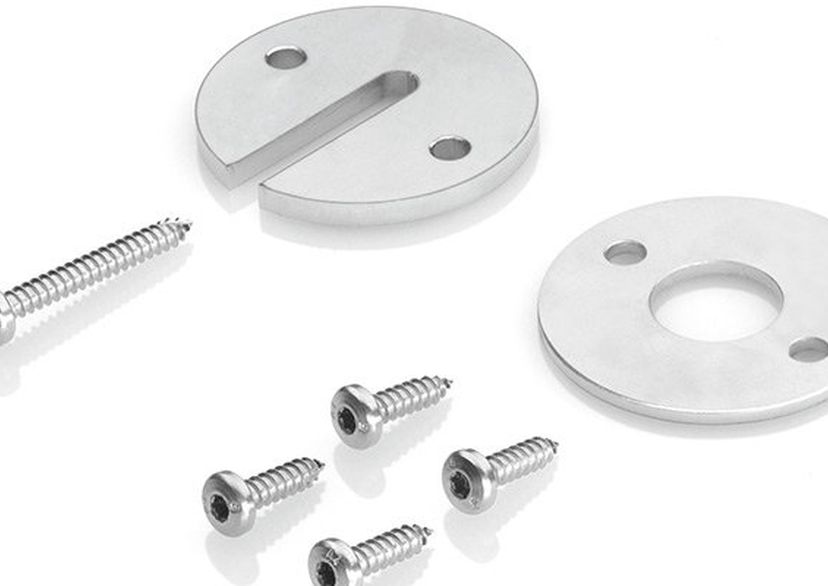 Stainless steel plates, incl. screws