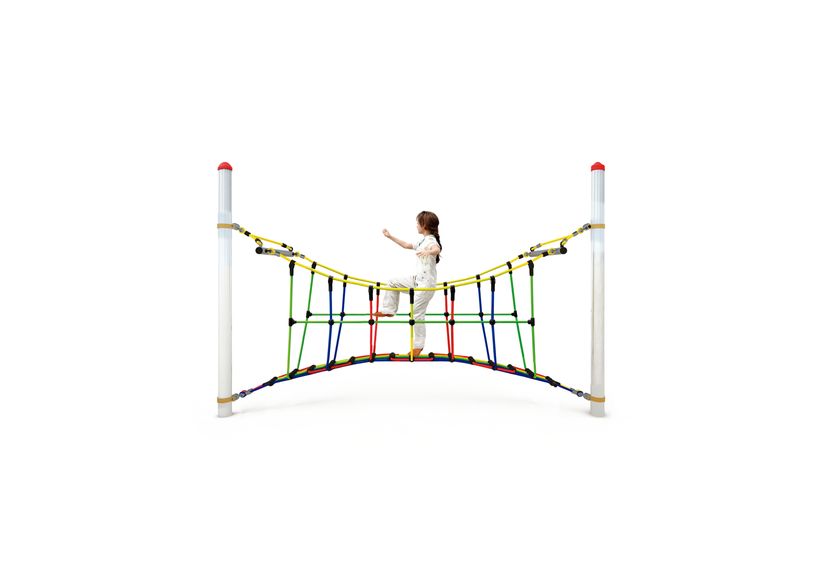 Climbing play – arch bridge, for steel posts