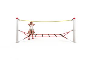 Rope ladder, for steel posts