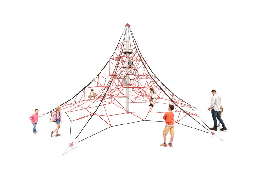 SPIDER 6 rope pyramid with 6 guy lines