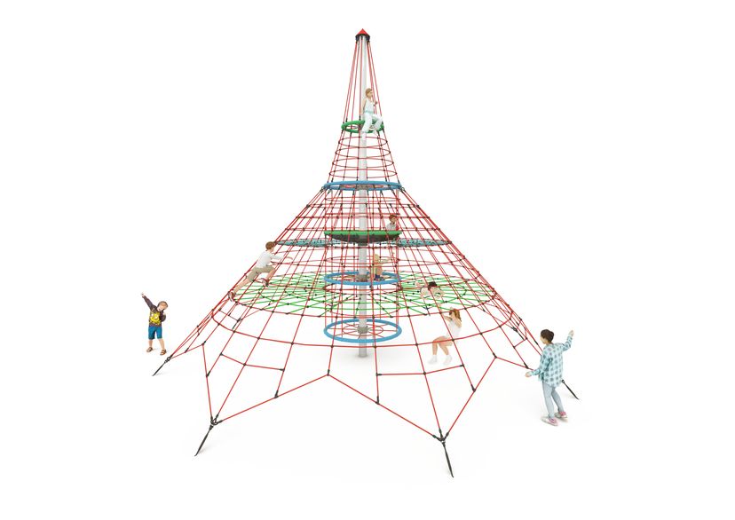 Dino XXL rope net pyramid