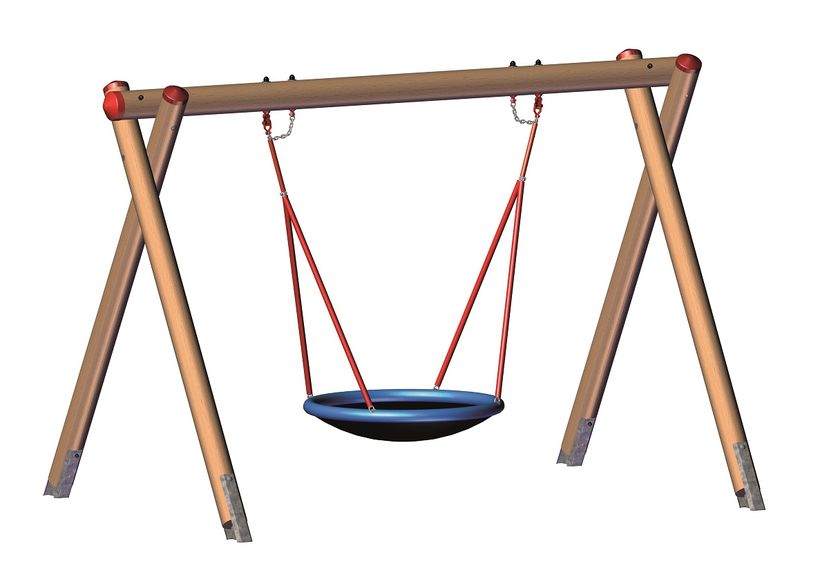 Douglas fir swing frame, Suspension height 2.50 m