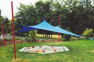 Sun pavilion cover combination, without ground sleeves