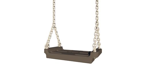 Swing seat, Black, with 2.00 m long chains and safety link no. 5
