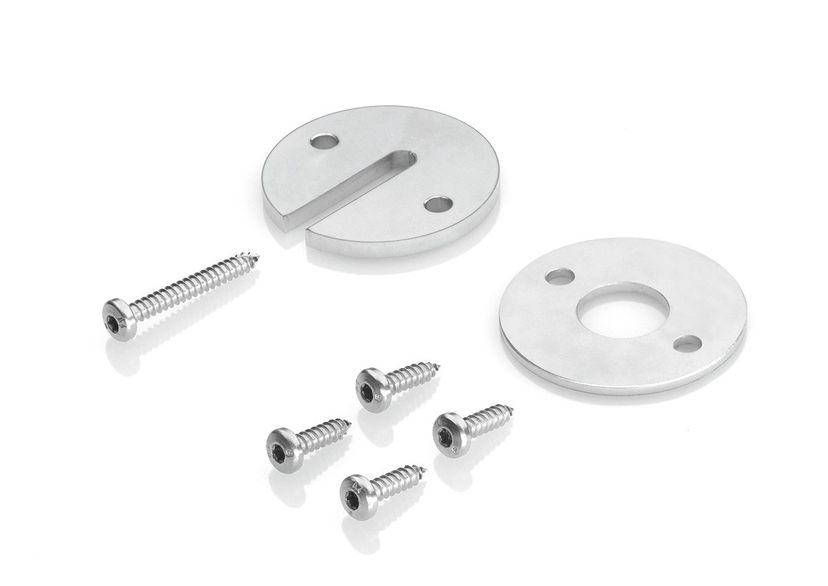 Stainless steel plates, incl. screws