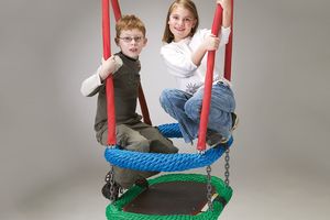 Oval rope-ring swing