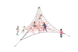 SPIDER 4 rope pyramid with 4 guy lines