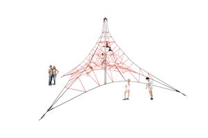SPIDER 6 rope pyramid with 4 guy lines