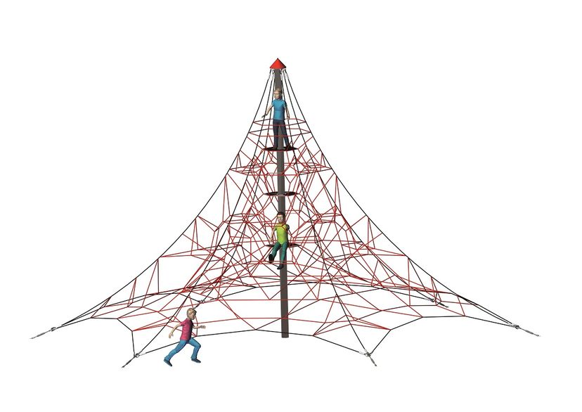 SPIDER 6 rope pyramid with 6 guy lines