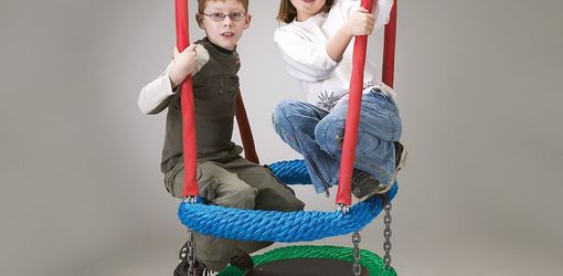 Oval rope-ring swing