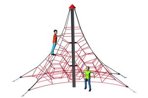 SPIDER 4 rope pyramid with 4 guy lines