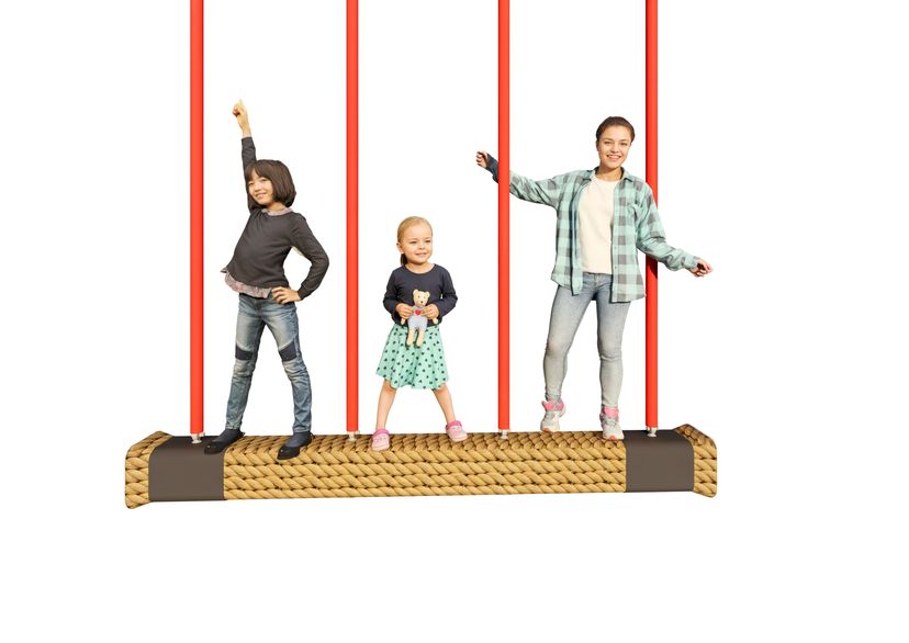 Rustic trio swing