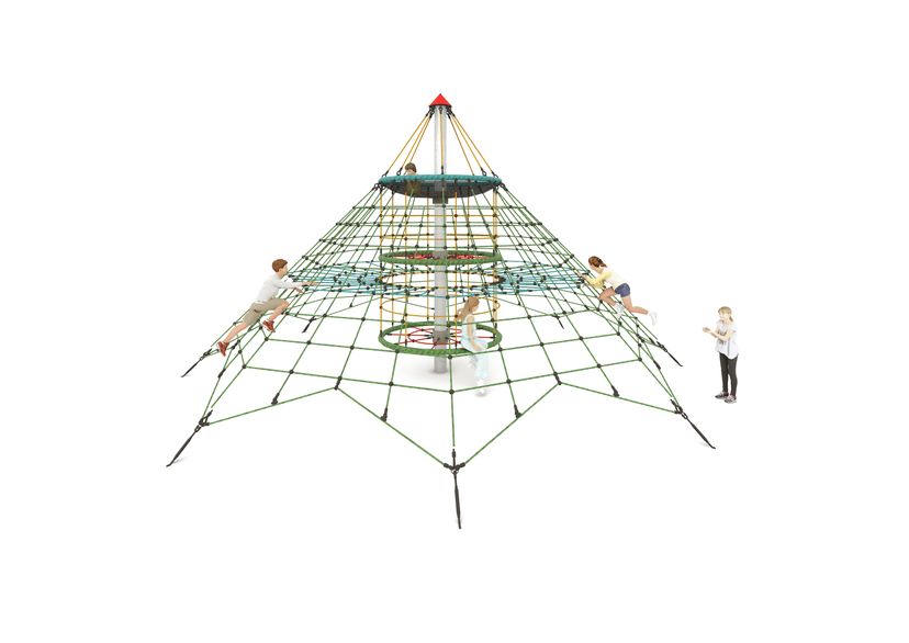 Dino 2 rope net pyramid