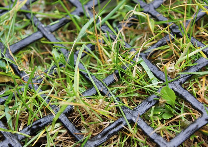 Lawn-protection grid mat