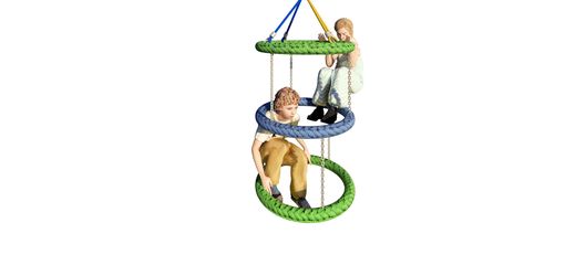 Rope-ring swing carousel