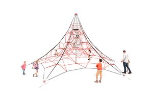 SPIDER 6 rope pyramid with 6 guy lines