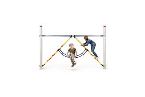 Climbing play – 3-part ladder, for steel posts
