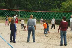 Volleyballnet at a beach