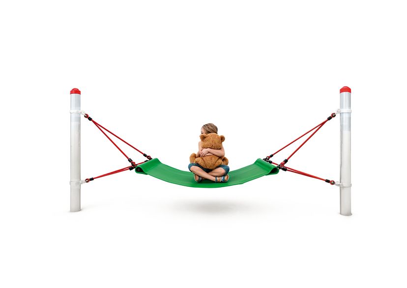 Polyester hammock, for steel posts