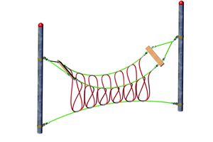 Climbing play – loop bridge for steel posts