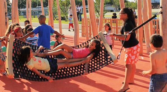 Steel link-rope hammock