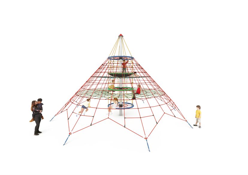 Dino 1 rope net pyramid