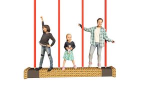 Rustic trio swing