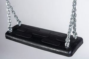 Safety Swing Seat, black, with 2.00 m long chains