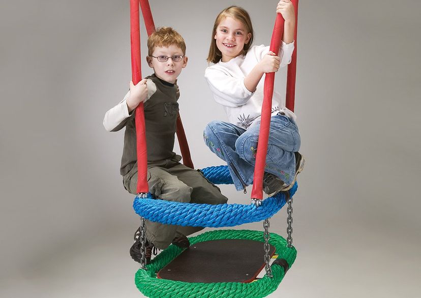 Oval rope-ring swing