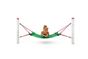 Polyester hammock, for steel posts
