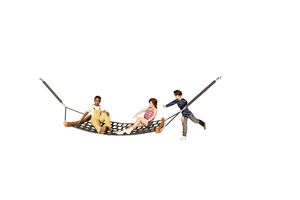 Steel link-rope hammock