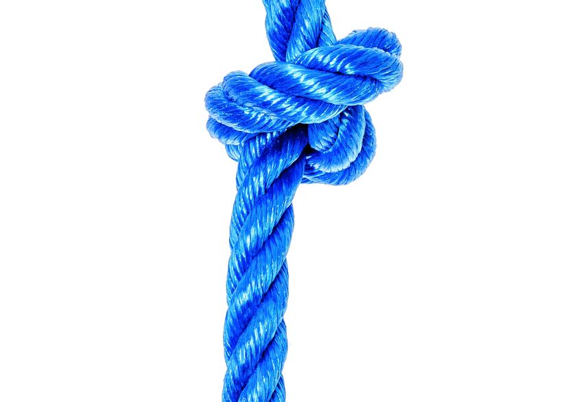 Polypropylene climbing rope, knotted, length 2.00 m, Ø 24 mm