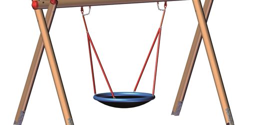 Douglas fir swing frame, Suspension height 2.50 m