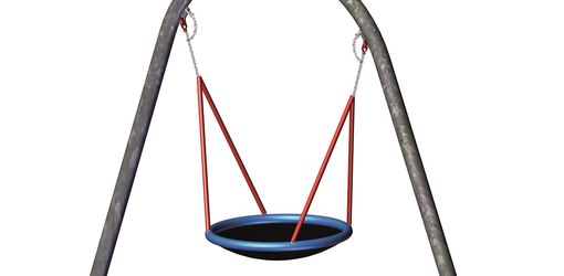 Arch swing with buried ground anchors