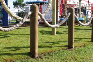 End bollard with 2 drill-holes