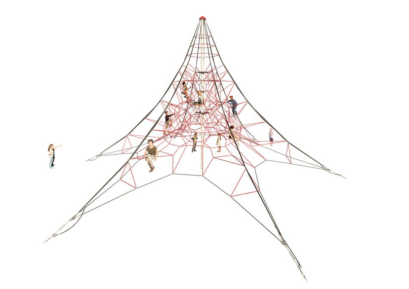 SPIDER 8 rope pyramid with 6 guy lines