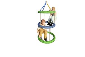Rope-ring swing carousel