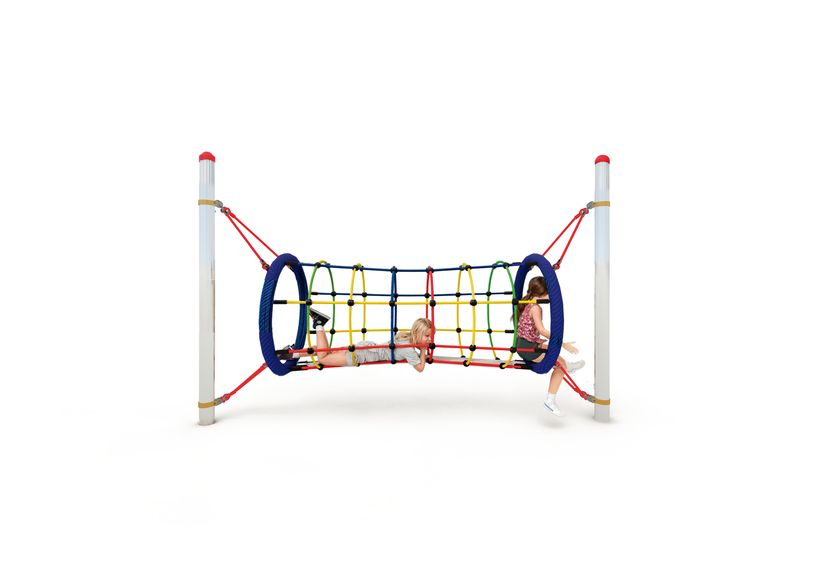 Climbing play – adventure tunnel for steel posts