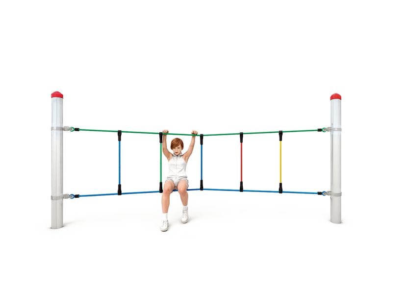 Slackline, for steel posts