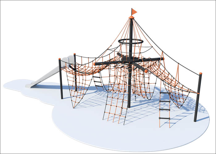 Custom Pirate Ship playground equipment render